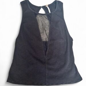 Free People Black Sleeveless Tank Top